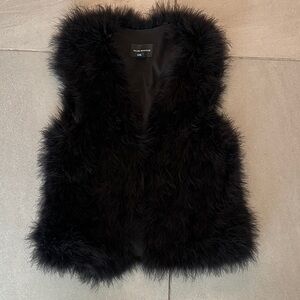 Club Monaco Black Faux Fur Garment